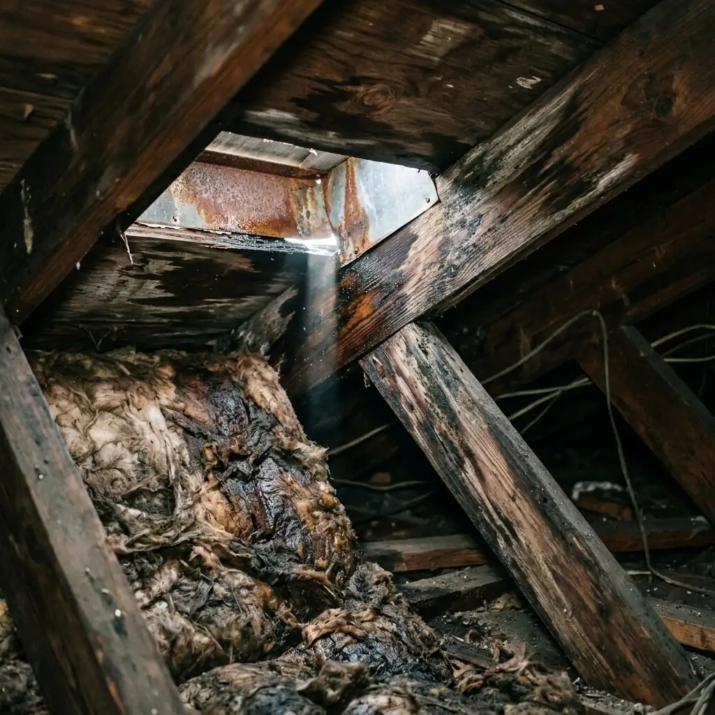 Attic Water Damage in Haltom City