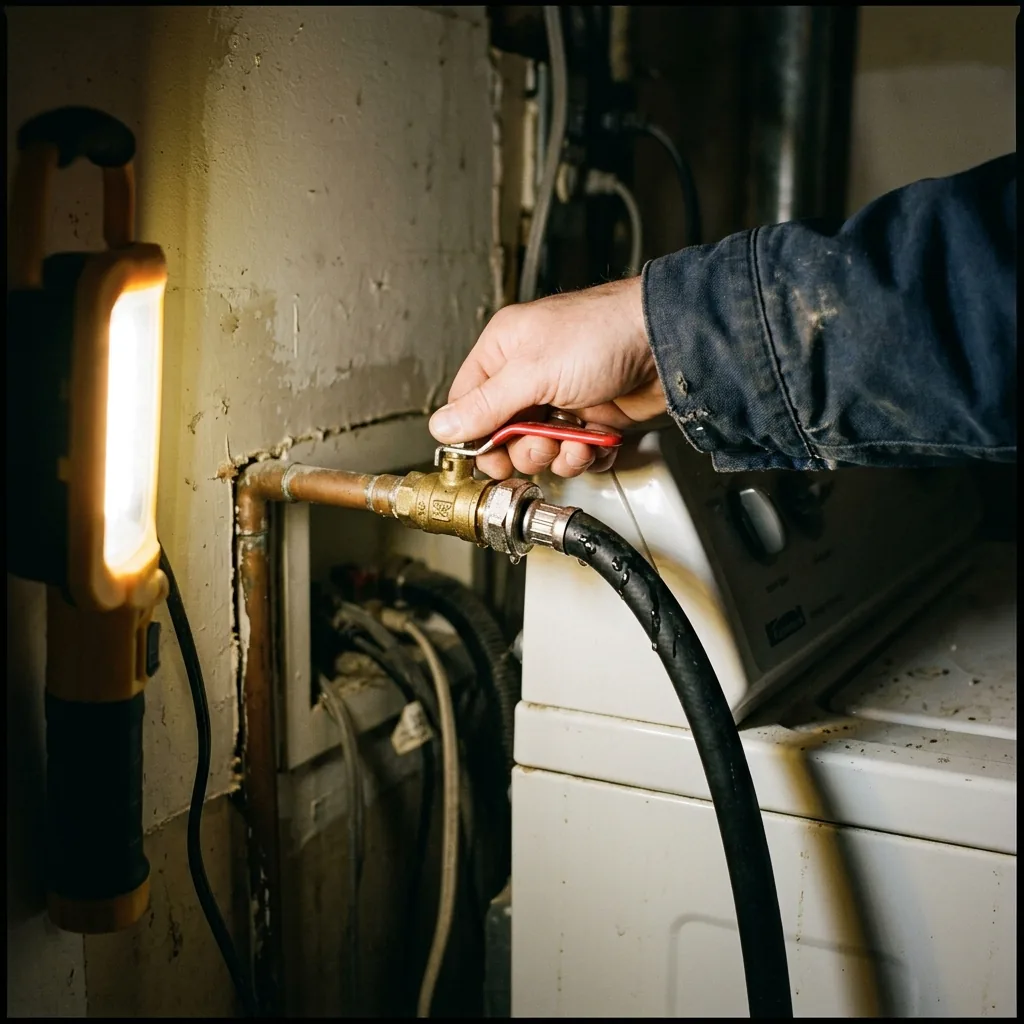 Shutting off a water valve during the first 24 hours after water damage in Haltom City